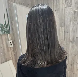 セミロング 銀座透け感大人カラー 🌴フルカワのヘアスタイル