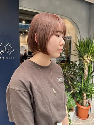 ショート カラー dogstar小林諒 レイヤー/パーマのヘアスタイル