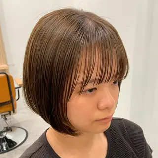 ショート カラー 顔まわりカット/ボブ /🧁とーこ🧁のヘアスタイル