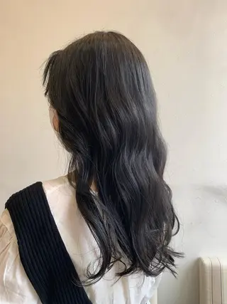 セミロング 髪質改善ストレート/ ブリーチ／渋谷　福田のヘアスタイル