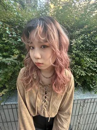 ロング カラー ブリーチ/レイヤー momoha🐰🪡のヘアスタイル