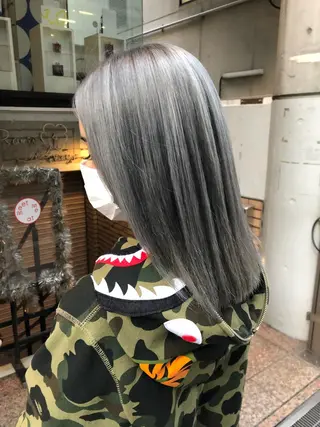 ミディアム 下妻 カラーエクステ難波のヘアスタイル