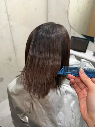 ミディアム 黒木日那/髪質改善/ 京橋/縮毛矯正のヘアスタイル