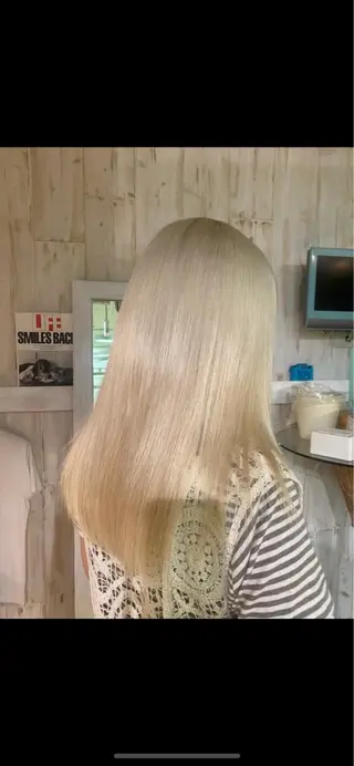 ロング R 横浜【アール】所属・ハイトーン/韓国 ヘア　momo˚✧₊のヘアスタイル