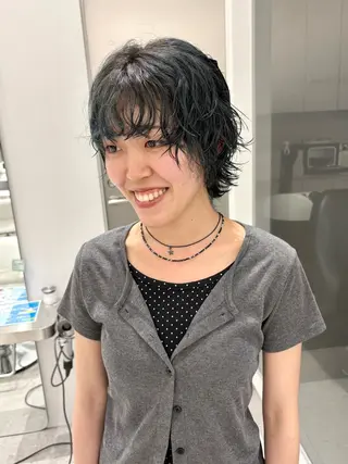 ショート パーマ すぎもと さき⚡️ 朝ラク･*パーマのヘアスタイル