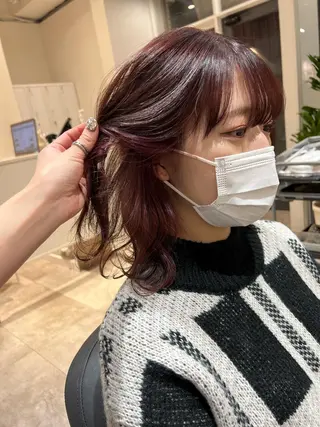 ミディアム カラー 🥀韓国ヘア🥀 宮津真菜のヘアスタイル