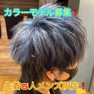 ショート カラー パーマ ヘアアレンジ メンズ 🔥メンズパーマ特 化🔥渡辺一翔🔥のヘアスタイル