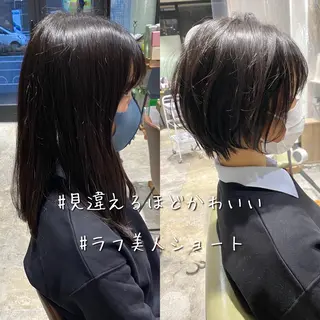 ショート ✨圧倒的満足度◎ 小顔美人ショート✨佃のヘアスタイル