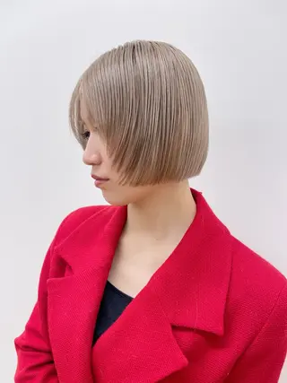 ミディアム カラー AiM 大名　似合わせカットのヘアスタイル