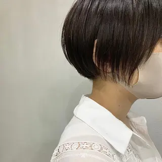 ショート カラー 🌱小顔魅せカット 透明感カラー/泉綺のヘアスタイル
