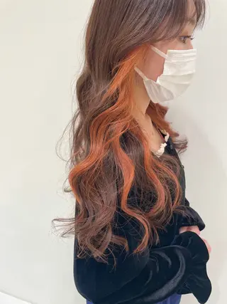 ロング カラー LECLAIRE所属・加藤 李奈のヘアスタイル