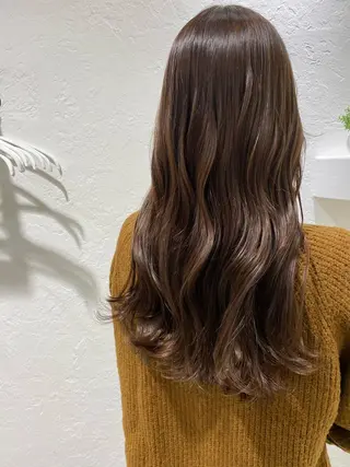 ロング カラー ながい りなのヘアスタイル