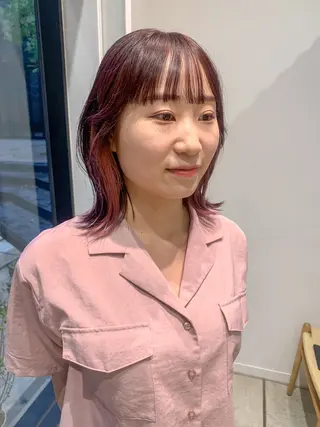 ミディアム カラー ヘアアレンジ yuka .のヘアスタイル