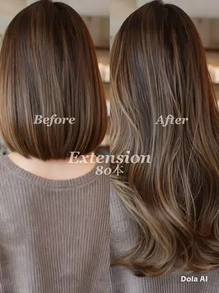 ロング 艶カラー/エクステ/ 藤原リックのヘアスタイル