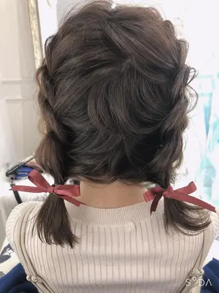 ミディアム 六本木/ヘアセット /hairmakeのヘアスタイル