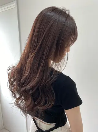 ロング カラー ボブ、縮毛矯正👑 心斎橋/高城涼也のヘアスタイル