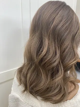 セミロング カラー ハットリ /北習志野のヘアスタイル