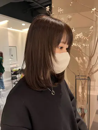 セミロング カラー 💎K-two名古屋 安田ちづる💎のヘアスタイル