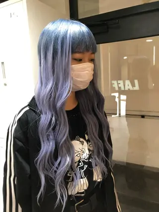 ロング カラー ヘアアレンジ 下妻 カラーエクステ難波のヘアスタイル