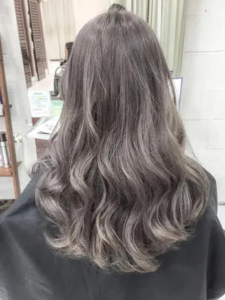セミロング カラー モテ髪透明感❤️ デイズヘアカラーのヘアスタイル