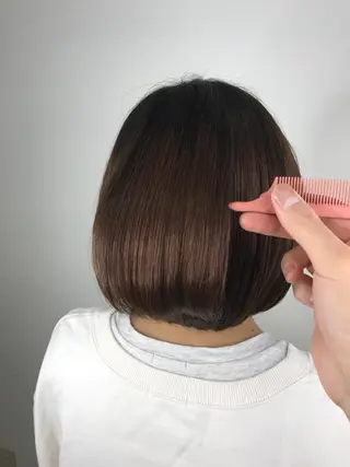 ミディアム 白髪ぼかし、剥がし 富田隼仁のヘアスタイル