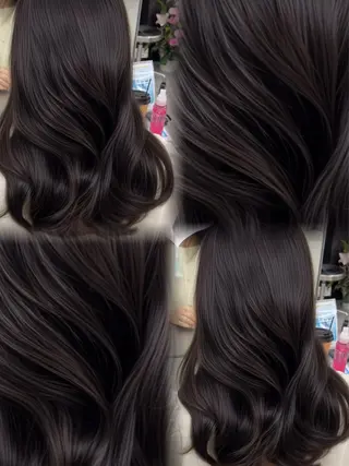 セミロング カラー ヘアアレンジ 顔周り&ミディアム 特化/池袋/kokiのヘアスタイル