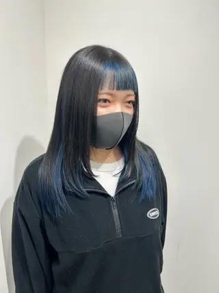 セミロング カラー レイヤー ハイトーン 暖色⭐︎KANAKOのヘアスタイル