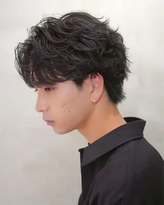 ミディアム パーマ メンズ パーマ特化🔥 ワタベリョウマのヘアスタイル