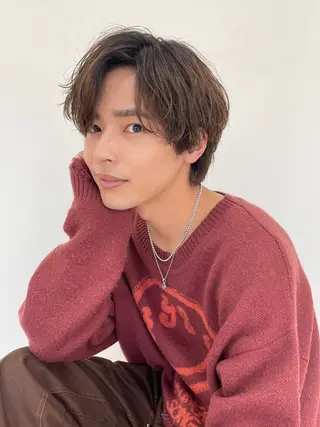 ミディアム パーマ メンズ メンズ特化美容師 中戸 滉のヘアスタイル