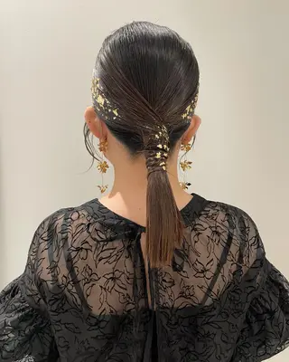 セミロング ヘアアレンジ ベージュ🤎透明感 カラー🤎anriのヘアスタイル