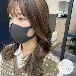 セミロング カラー アンブレラカラー💫 フェイスフレーミングのヘアスタイル