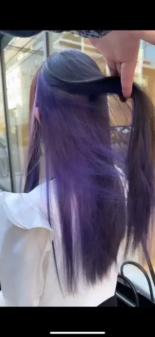 ロング カラー salowin iori原宿B1店所属・ハイトーン/髪質改善 原宿𝑺𝑬𝑵𝑨のヘアスタイル