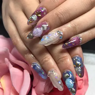 セミロング ネイル 《LB》ラブリエ Nail&eyeのマツエク・マツパデザイン