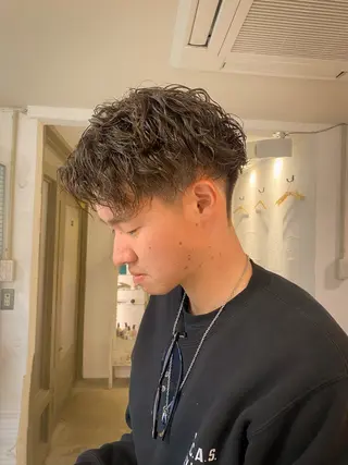 パーマ メンズ NOIR /ノアール所属・メンズ特化美容師/ 愛媛/松山/葛本竜汰のヘアスタイル