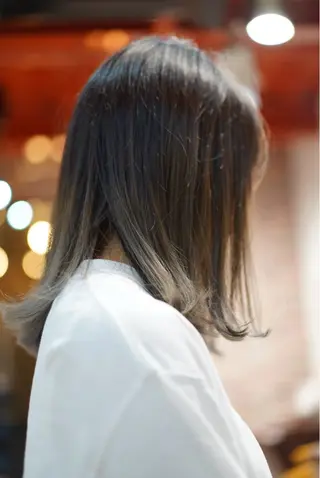 セミロング カラー 神野 洸都のヘアスタイル