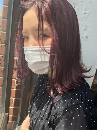 ミディアム hisano / ハイトーン・透明感のヘアスタイル