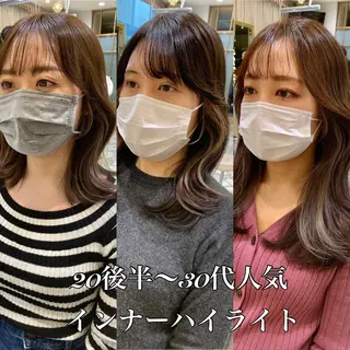 セミロング カラー パーマ ヘアアレンジ メンズ キッズ ネイル マツエク・マツパ アイブロウ 《褒められる》 透明感カラー/小嶋のヘアスタイル