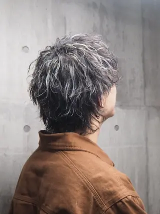 ショート カラー パーマ ヘアアレンジ メンズ NEXT NEO所属・メンズヘア静岡 ✂︎Ryuheiのヘアスタイル