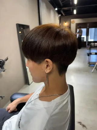 ショート メンズ Mio"VEGA所属・メンズ/マッシュ センターパート/悠羽のヘアスタイル