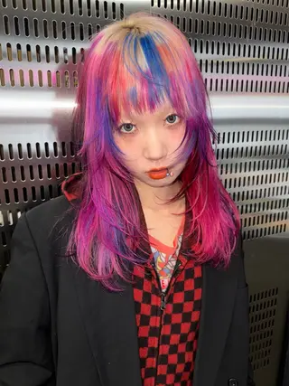 カラー デザインカラー/ ハイトーン/ケイジのヘアスタイル