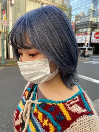 ショート カラー 💖デザインカラー/ タダ ハナカ💖のヘアスタイル