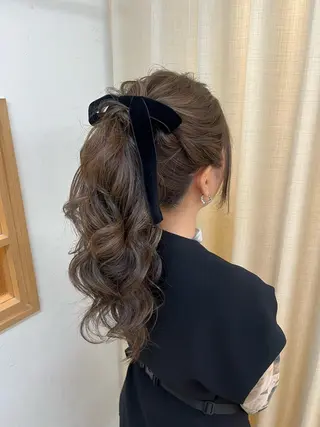 ロング ヘアアレンジ 参列♡デートゆるふわ ヘアメイク🎀みゆうのヘアスタイル