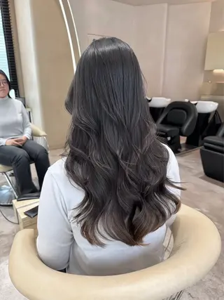 セミロング 韓国ヘア/ベージュ カラー/髪質改善/涼のヘアスタイル