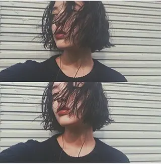 ミディアム カラー パーマ 長井 徹行のヘアスタイル