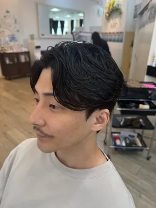 ショート パーマ メンズ 市川 博紀 副店長のヘアスタイル