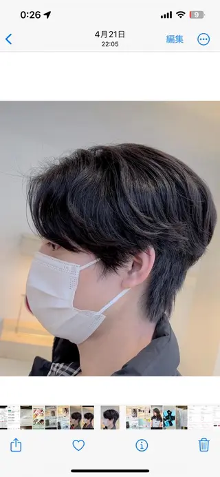 ショート メンズパーマ 岩成健志郎のヘアスタイル