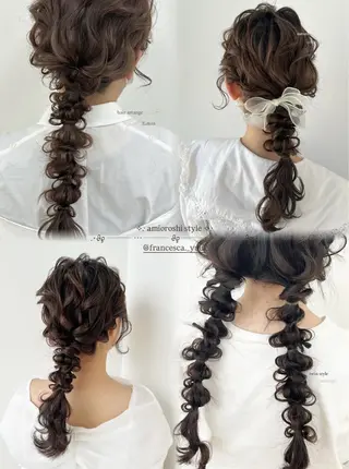 ヘアアレンジ アレンジカラー モデル🎀yuuiのヘアスタイル