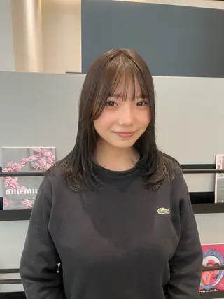 ミディアム カラー 透明感カラー/ レイヤーkotonoのヘアスタイル