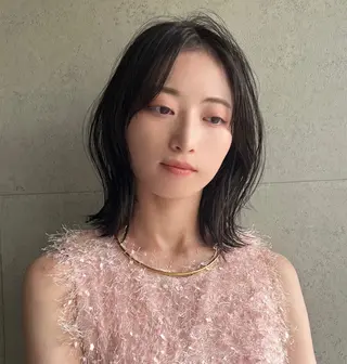 ミディアム カラー 阿部 瑠斗のヘアスタイル