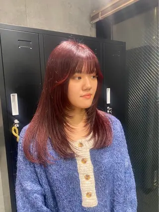 カラー 🌱暖色カラー/ 艶カラーMIHOのヘアスタイル